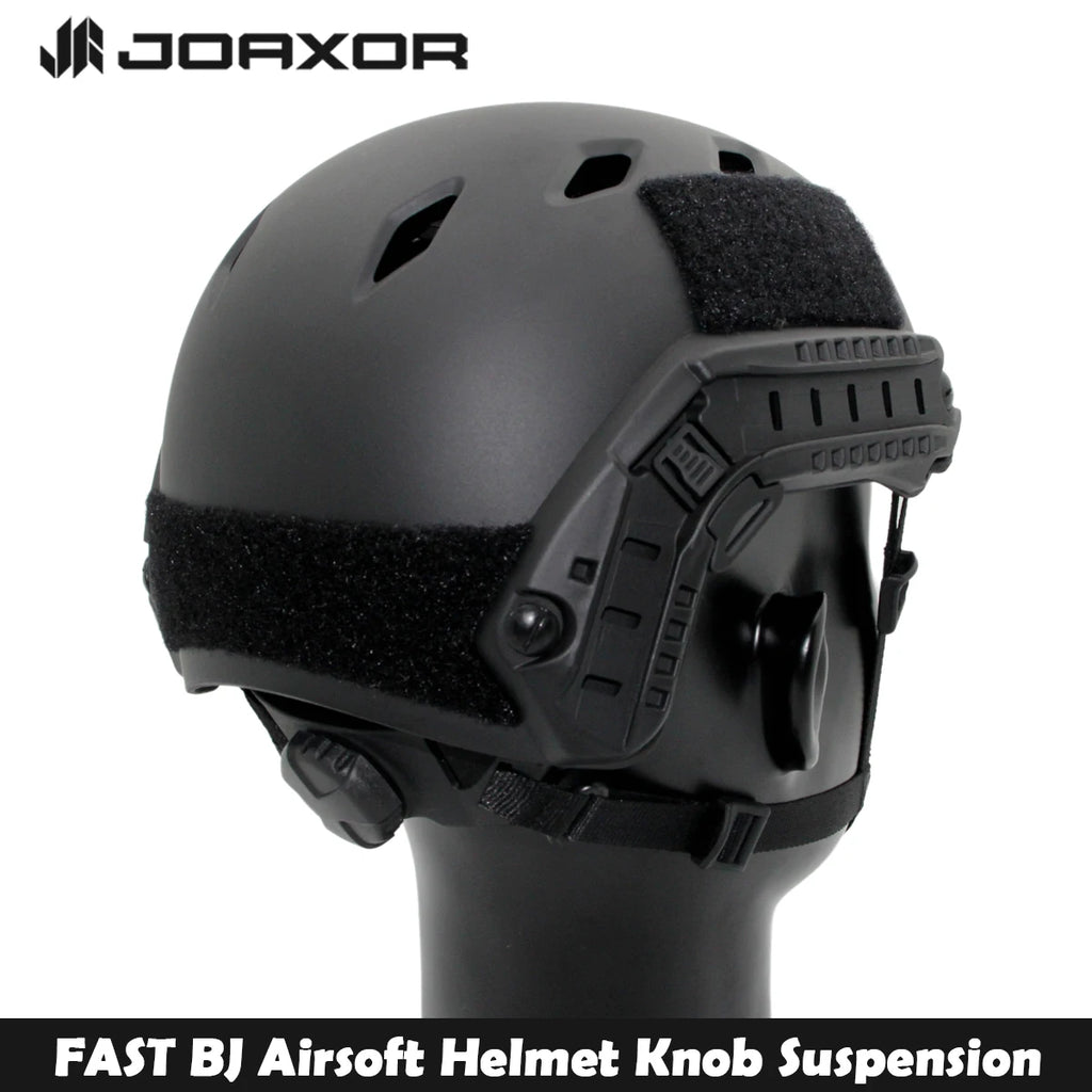 JOAXOR FAST BJ Tactical Airsoft Helmet Adjustable Knob Square Mount & Side Rail Outdoor Paintball Shooting Protective Equipment