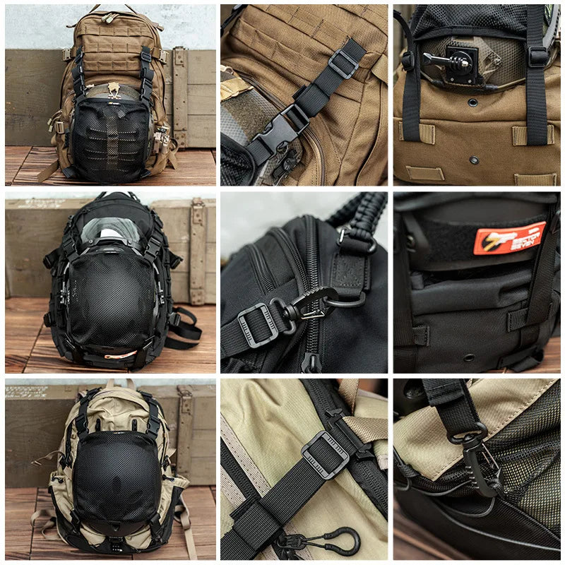 Tactical Helmet Bag Multi-Purpose Molle Storage Carrying Pouch Net Pocket for Hunting Airsoft Helmets Bag Backpack Accessories