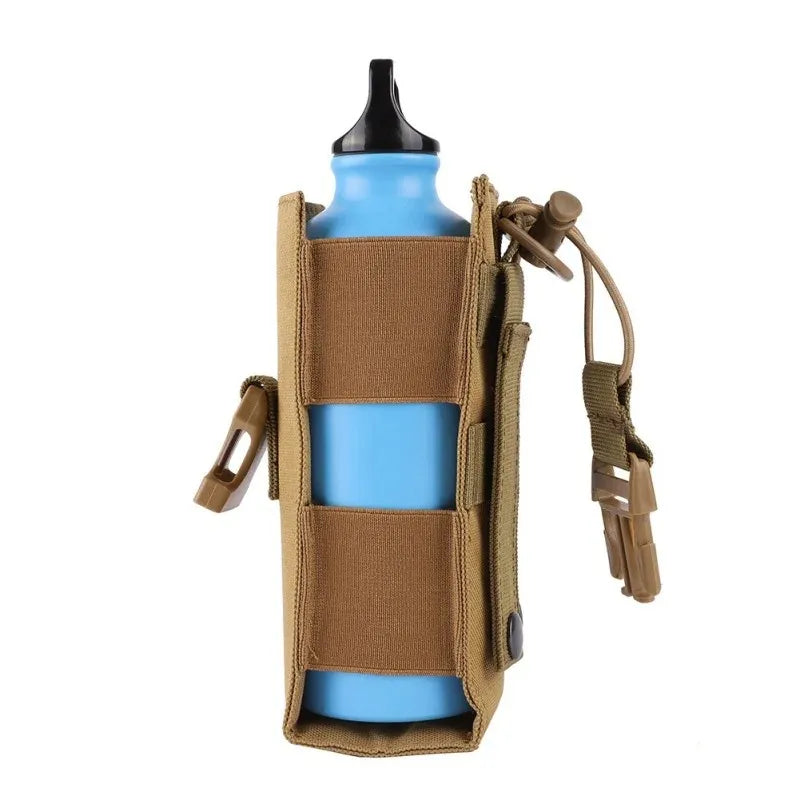 New Tactical Water Bottle Bag Molle Nylon Kettle Cover Waist Pouch Walkie-talkie Pouch Outdoor Hunting Hiking Cycling Accessory