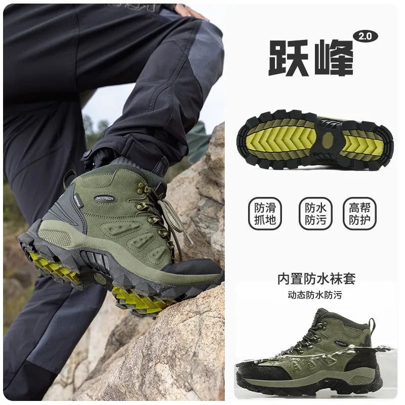 Skypilot Hiking Shoes Menwaterproof Climbing Camping Hunting Boots Outdoor Mountain Trekking Sneaker Tactical Wakling snow shoes