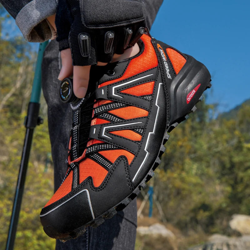 Men Hiking Shoes Outdoor Climbing Mesh Breathable Travel Walking Shoes Male Non-Slip Wear Resistant Comfortable Sneaker