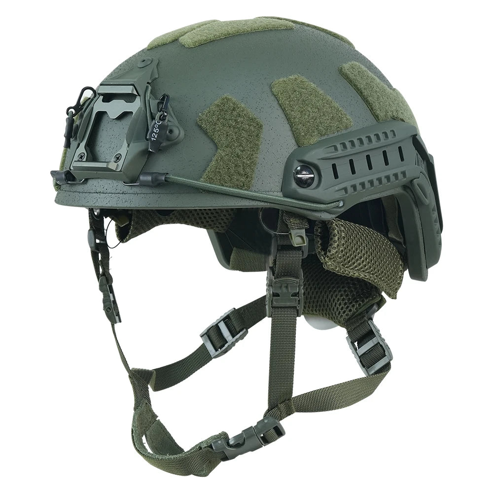 BOOIU Quick Action Tactical Helmet Glass Steel Material New SF Magic Tape with Wendy Suspension System Military TrainingHeadgear