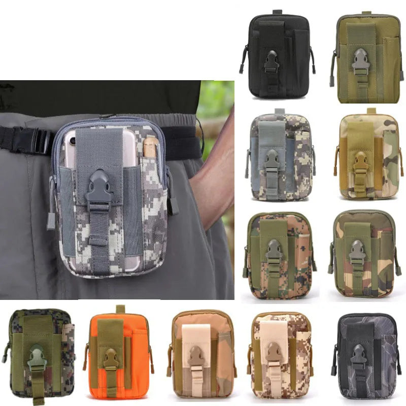 Tactical First Aid Waist Pack Men Camo Molle Pouch Outdoor Cycling Running Camping Hunting Multi-Function Tool Phone Bag