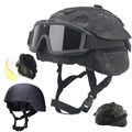 Tactical Protective Gear Set, MICH2000 Helmet with Anti-Fog Goggles Helmet Cover Camouflage Metal Helmet Metal for Kid BBS