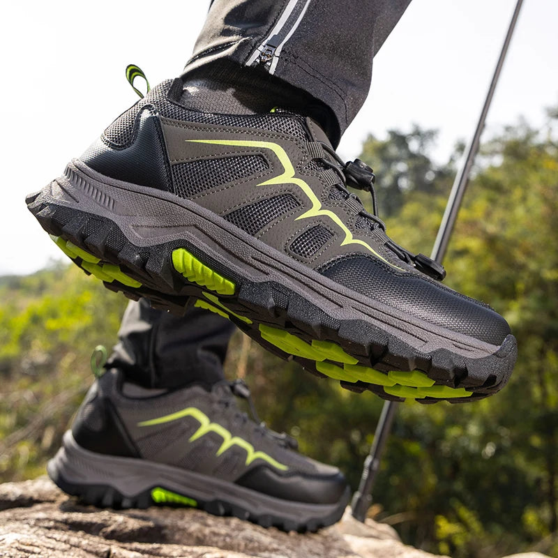 Brand Hiking Shoes Men Mesh Breathable Travel Shoe Outdoor Waterproof Hunting Fishing Shoes Mountain Off-Road Riding Sports Shoe