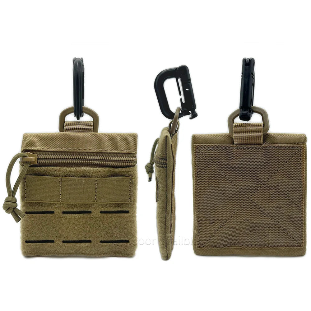 Tactical Micro Molle Pouch with Hook and Loop D Buckle Portable Storage Bag Wallet EDC Tools Hunting Vest Bag Accessory Pouch