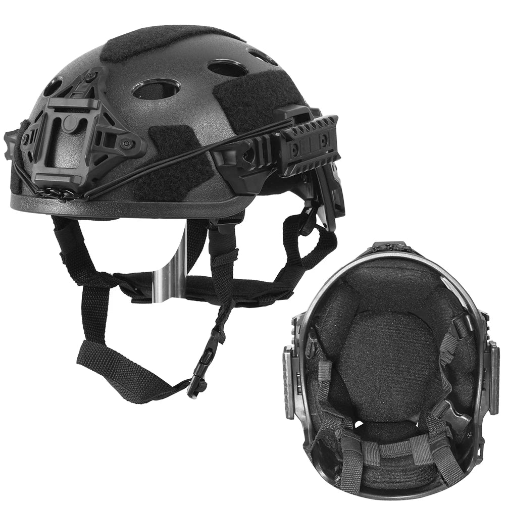 BOOIU Tactical PJ Helmet High Cut Iraqi 50-53CM Children's Helmet With Wendy Rail Outdoor Sports Hunting Protection Equipment