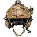Airsoft Paintball Tactical Helmet Set PJ Type Fast Lightweight Protective Helmet with Airsoft Headset & Signal Flashlight Goggle