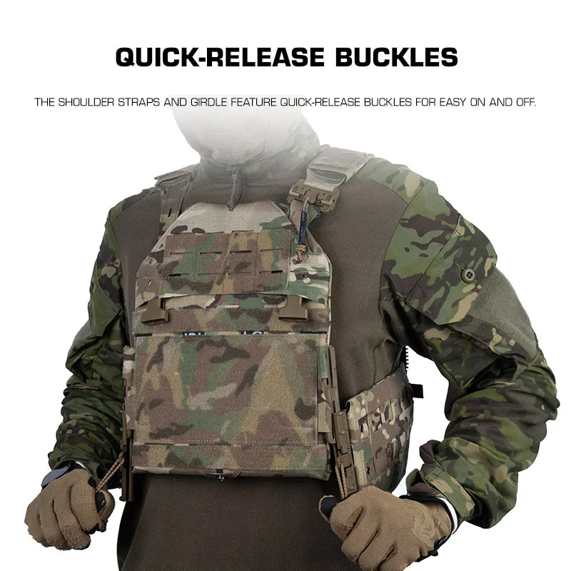 POSEIDON DEFENSE LV-120 Cosplay Traning Airsoft Game Vest Quick Release Aajustable Girdle for Molle Velco System Zipper Pouch