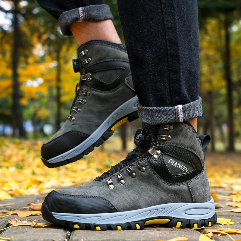 Rotary button Work Boots Indestructible Safety Shoes Men Steel Toe Shoes Puncture-Proof Sneakers Male Footwear Non Slip Work