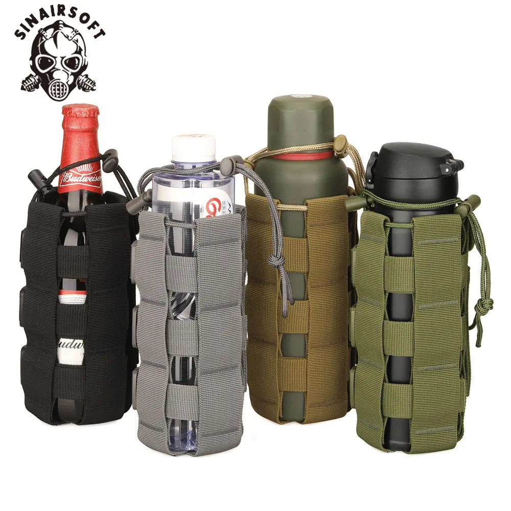 Tactical Molle Water Bottle Pouch 0.3L-0.8LOutdoor Travel Hiking Cycling Canteen Cover Holster Civilian Water Kettle Carrier Bag