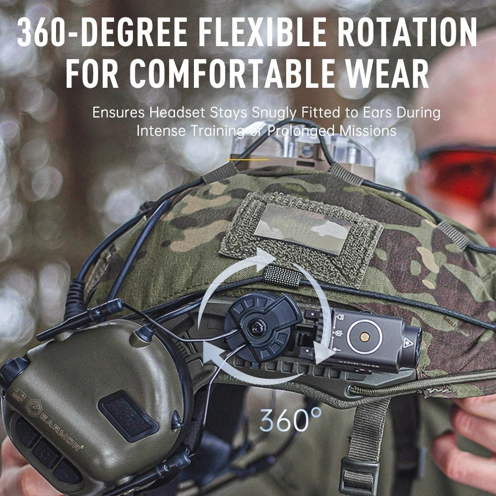 Universal ARC Fast Helmet Adapters - Tactical Headset Brackets Compatibility with For Earmor M31 M32 Series Tactical Headphone A