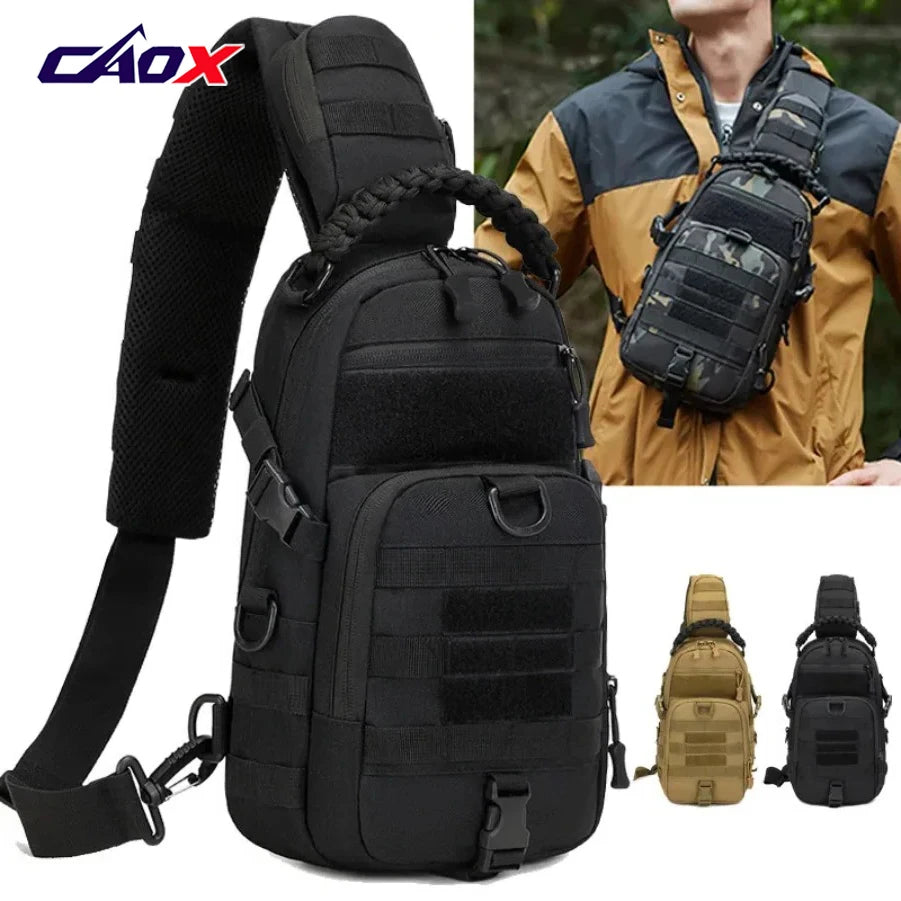Camping Chest Bag Tactical Backpack for Men Sport Shoulder Outdoor Hiking Climbing Cycling Fishing Travel MOLLE Sling Fanny Pack