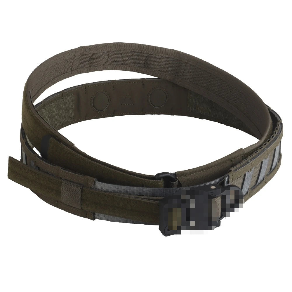 Tactical Battle Belt Modular Webbing Inner Outer Double Layer Waist Belt Magnetic Clasp Outdoor Hunting Training Gear