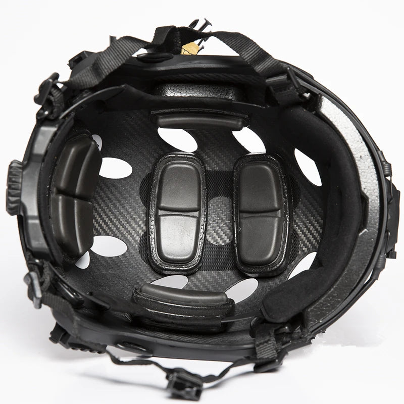 Carbon Fiber FAST Helmet Series Perforated Breathable Lightweight Parachute Tactical Riot Helmet, Outdoor Combat Equipment