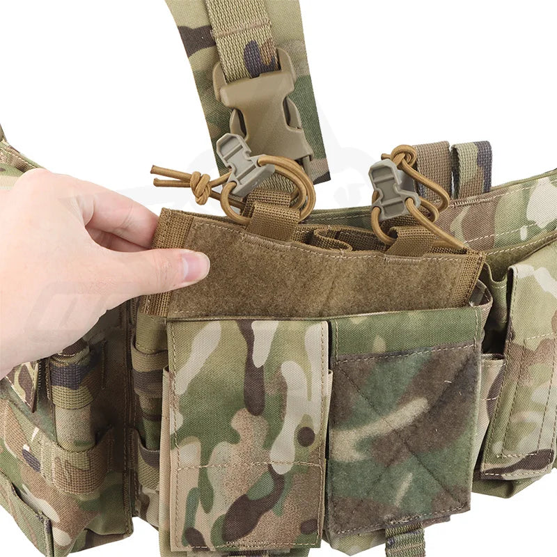 OPHIDIAN UW Chest Gear Radio Magazine Pouch Hunting Vest Patrol Pack with 8 Piece Interior Functional Expanded Storage