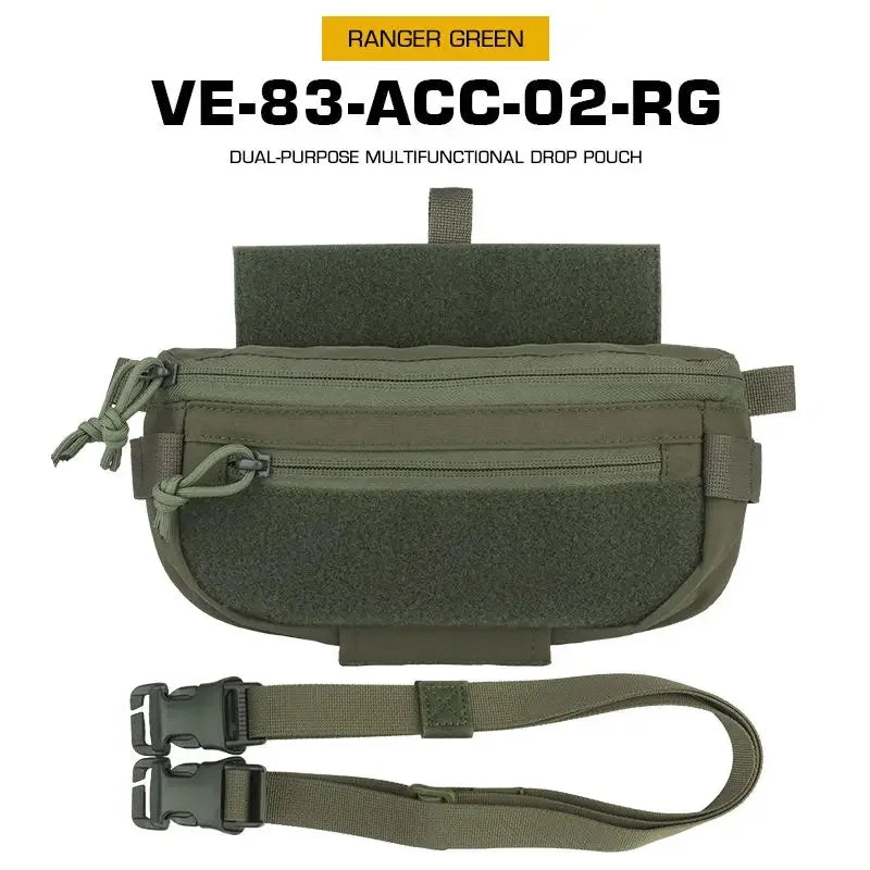 Excellent Tactical Drop Hanger Pouch  Compact Abdominal Dangler Pack Quick Release Shoulder Bag Vest Plate Carrier Airsoft Gear