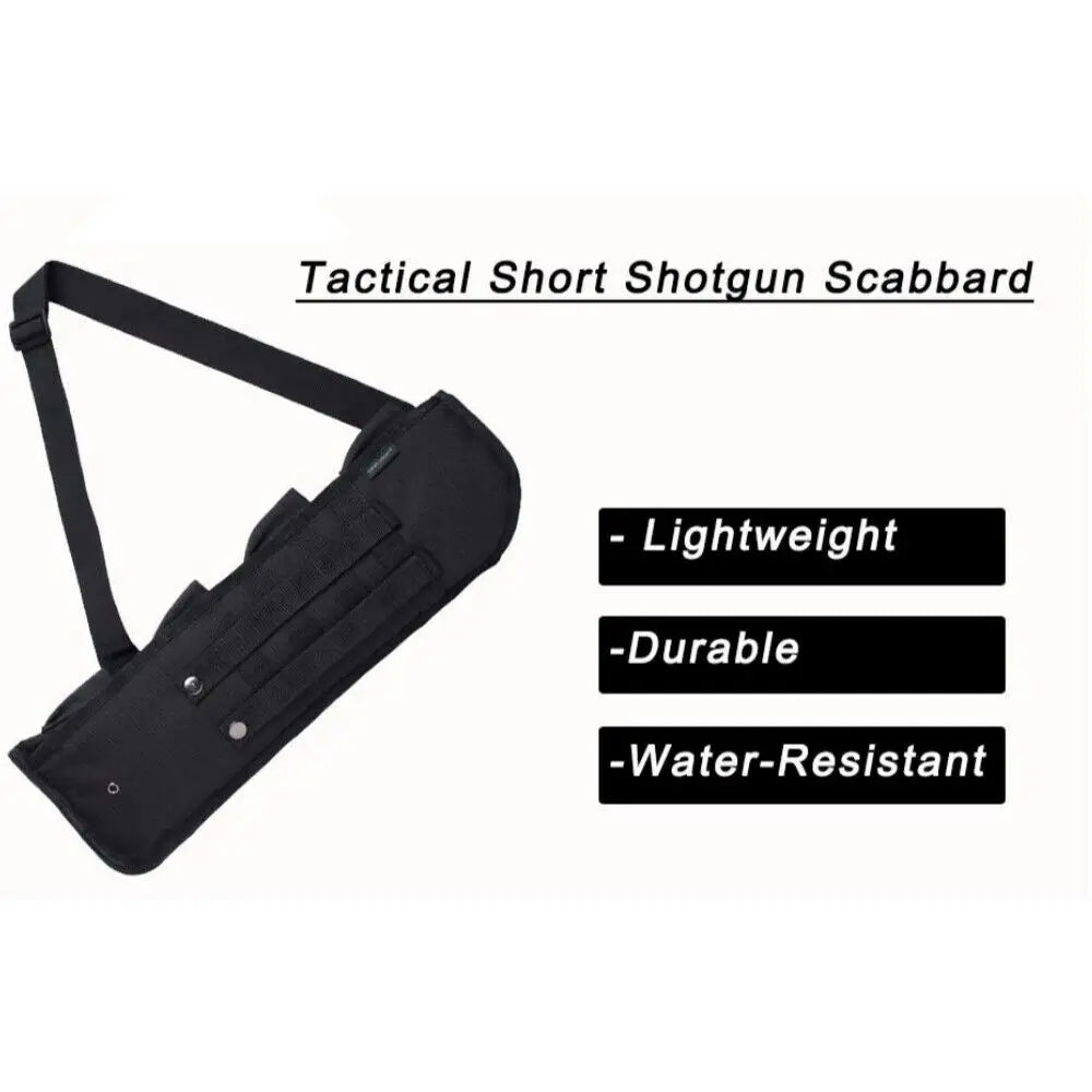 50cm/19.68inch Molle Tactical Shotgun Scabbard Rifle Gun Case Padded Carry Bag Outdoor Molle Air Gun Holster Protective Shoulder Bag Hunting Accessories