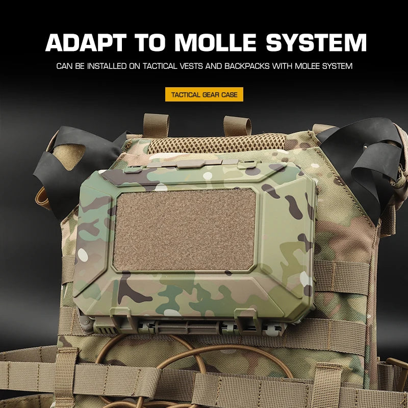 Tactical Waterproof Case Pistol Battery Mobile Phone Bag Protective Double Sponge Shockproof Lockable Airsoft Vest Gear