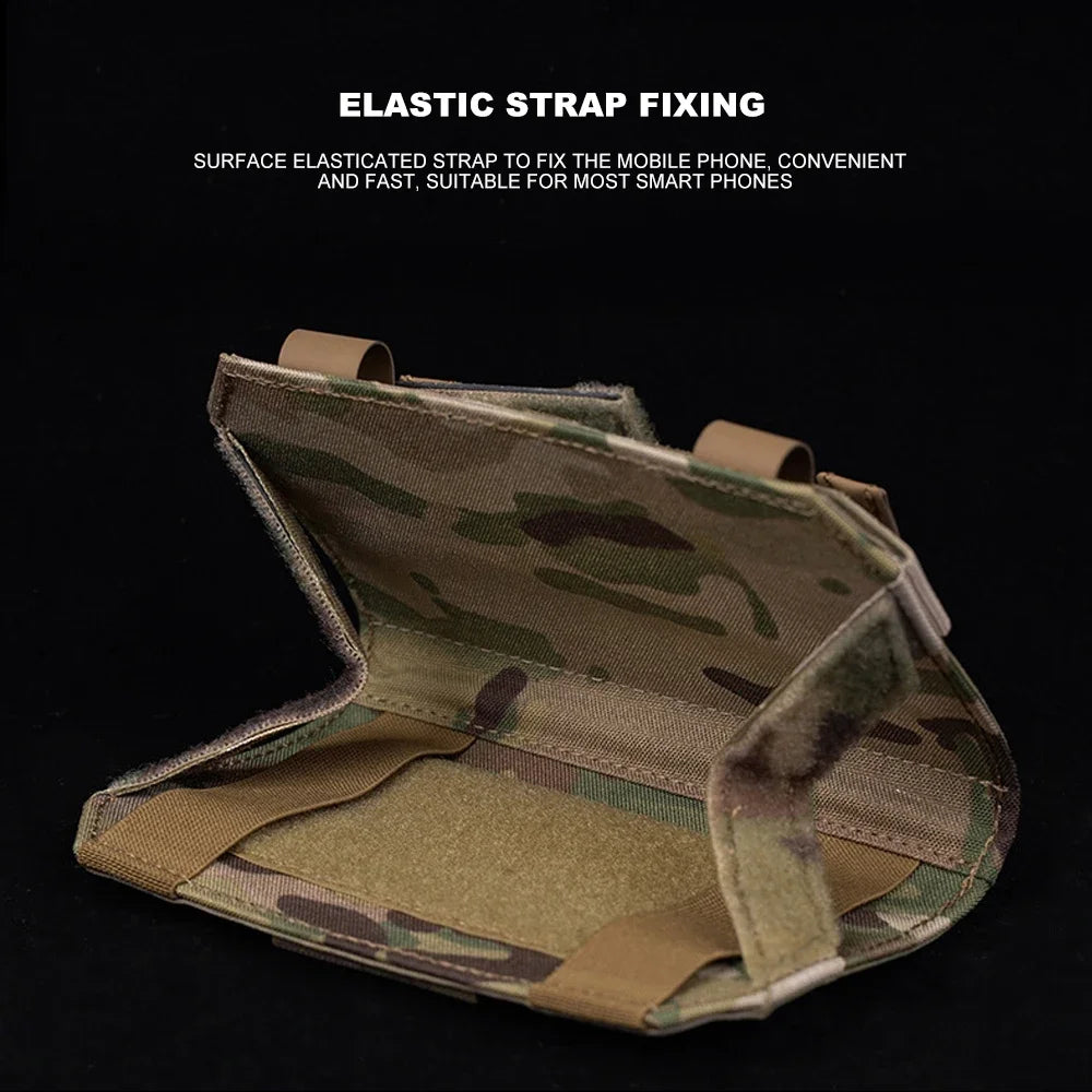 Sport Chest Rig Phone Navigation Board Foldable Hunting Vest Front Panel Map Holder Carrier Bag Outdoor Admin Molle Pouch