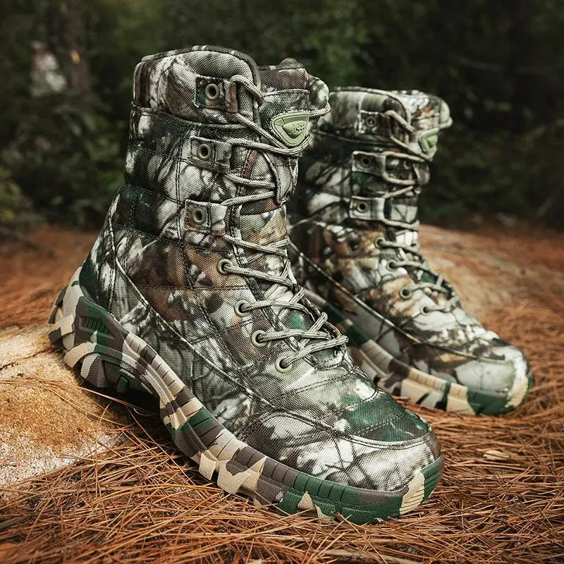Outdoor Training Men Tactical Boots High-Top Desert Shoes Camouflage Combat Hunting Climbing Hiking Boots Size 39-47
