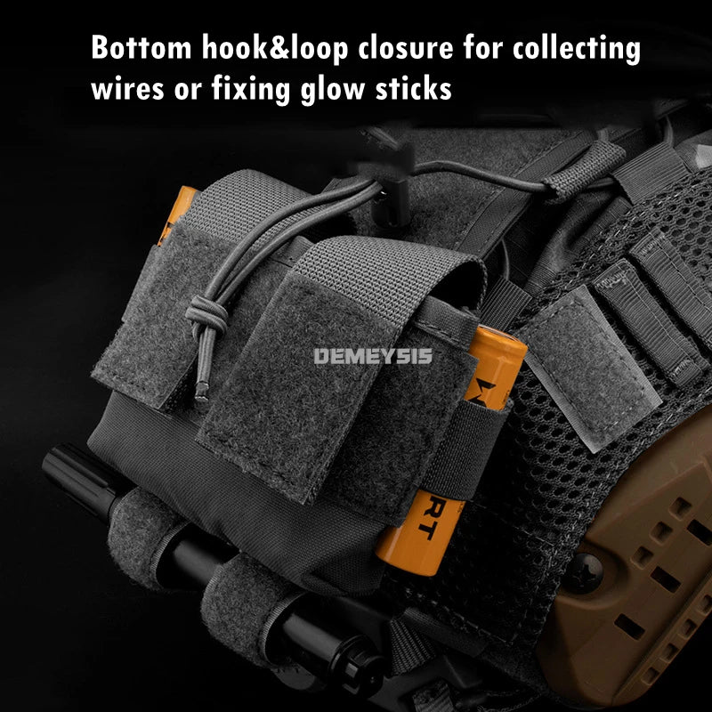 Airsoft Helmet Battery Pouch MK2 Battery Carrier Bag Tactical Helmets Counterweight Pack Balance Weight Bag Helmets Accessories