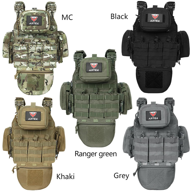 Artex MultiFunctional Tactical Vest Outdoor Training MOLLE Quick Release Vest with PALS System Modular Molle Hunting Vest