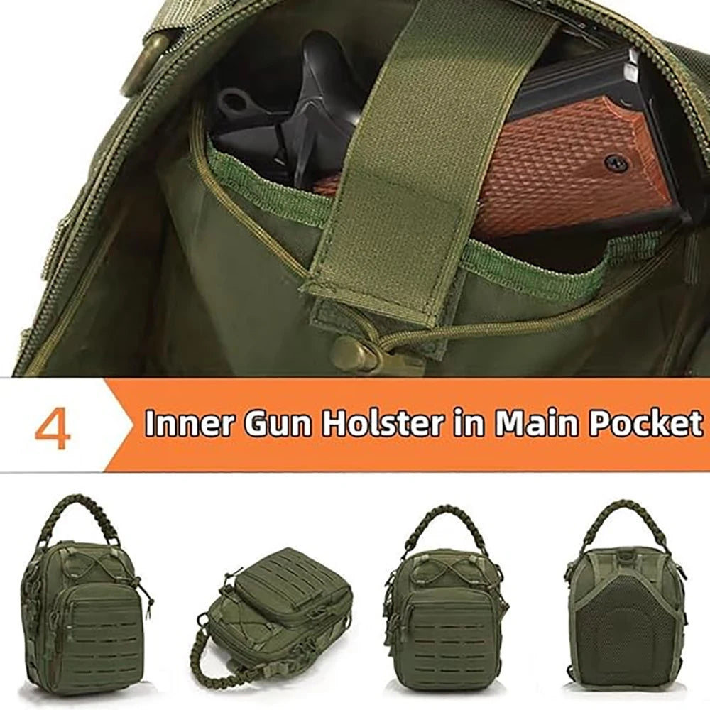 Tactical Sling Backpack Hunting Shoulder Bag for Men Women Crossbody Bags Travel Chest Bag Hiking Camping Gun Range Bags