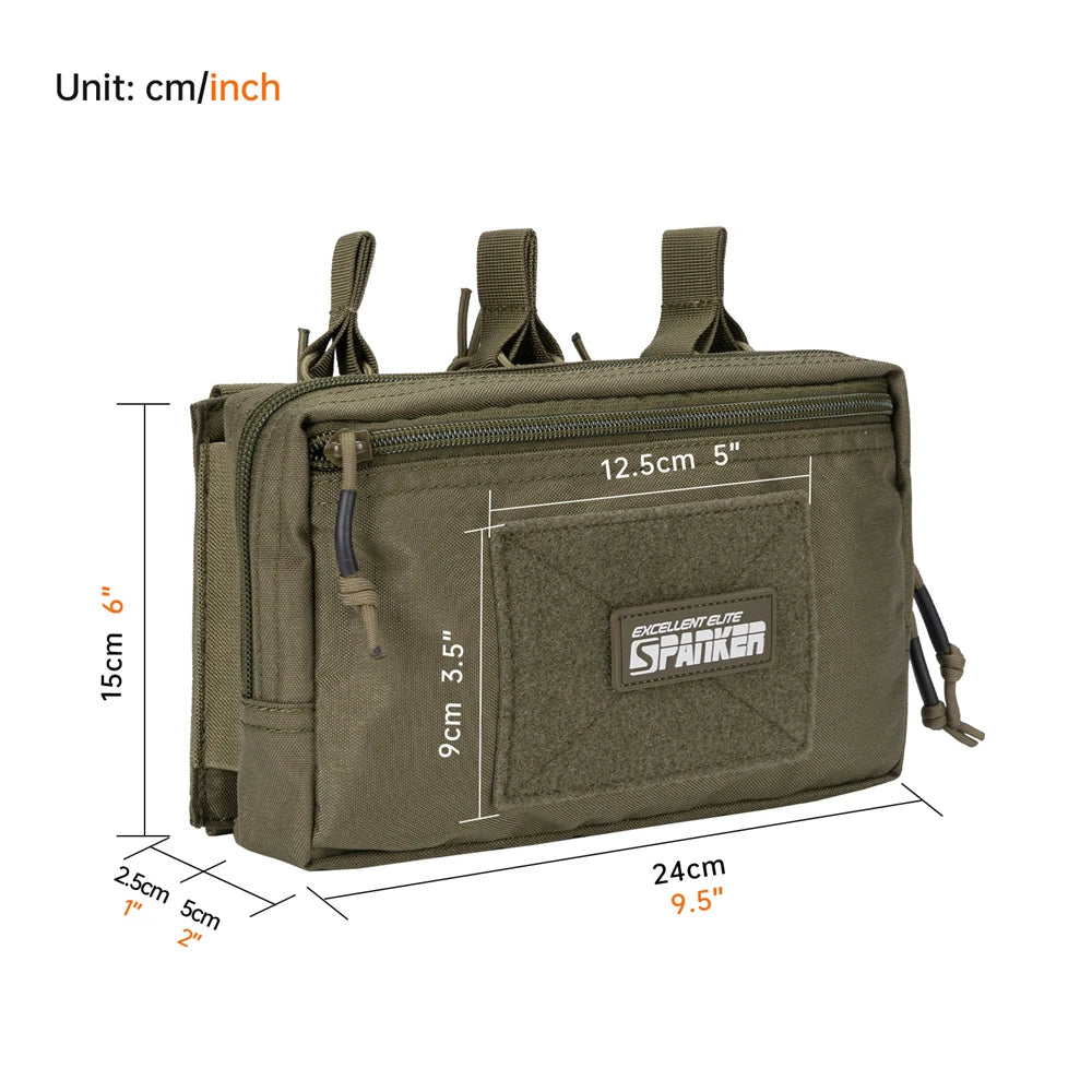 Tactical Molle Triple Magazine Pouches with Accessories Bag Open-Top Magazine Pouch Paintball Game Accessories Bags