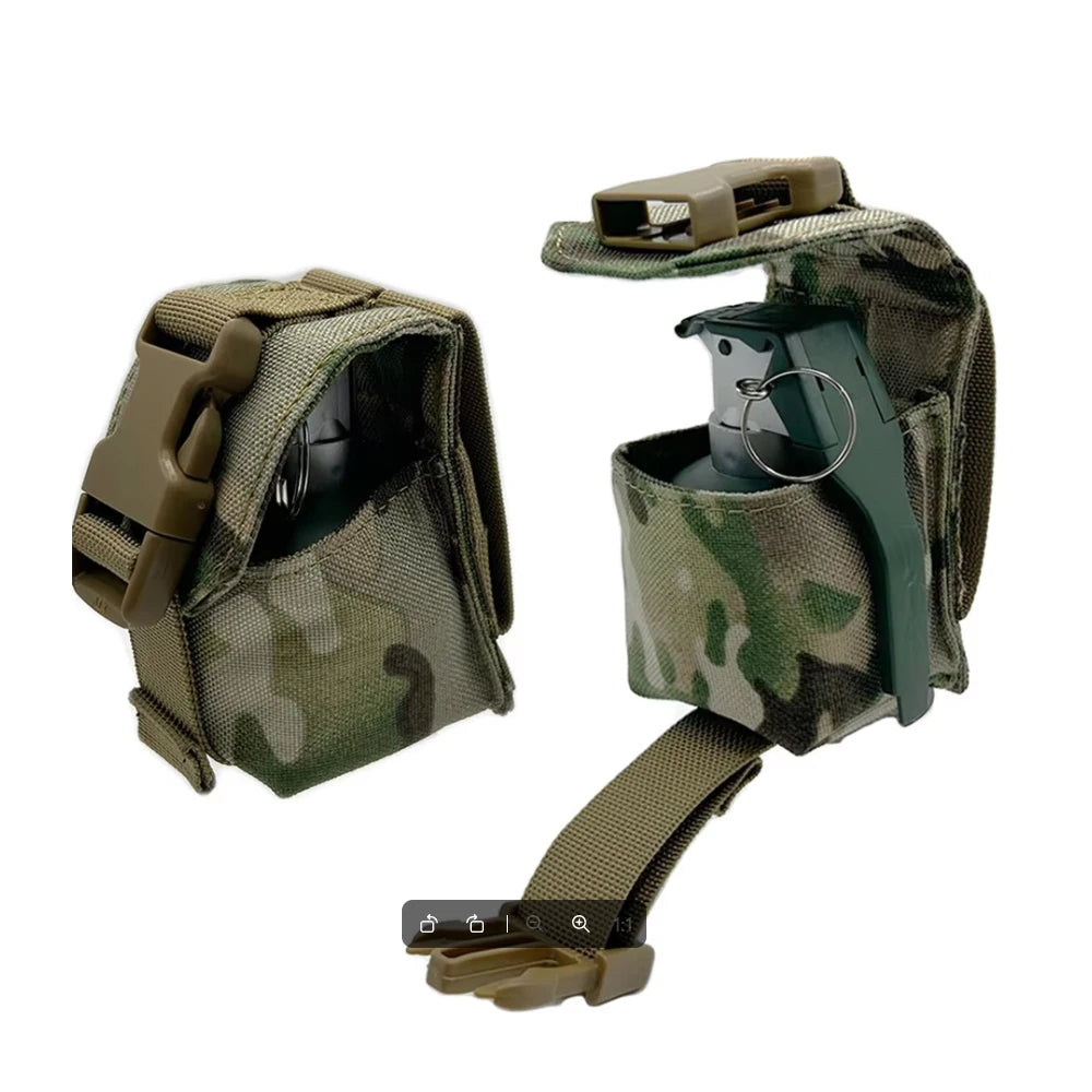 Tactical Molle Grenada Pouch Single Frag Grenade Pouch with Hook and Loop Design Magazine Pouch