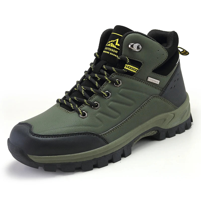 Men's outdoor hiking shoes four seasons non-slip walking sneakers fashion youth Joker breathable high-top sports running shoes