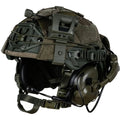 QX 5-in-1 Tactical Bump Helmet Set with Communication Headset LED Headlamp for Airsoft Paintball Training Cosplay Gear