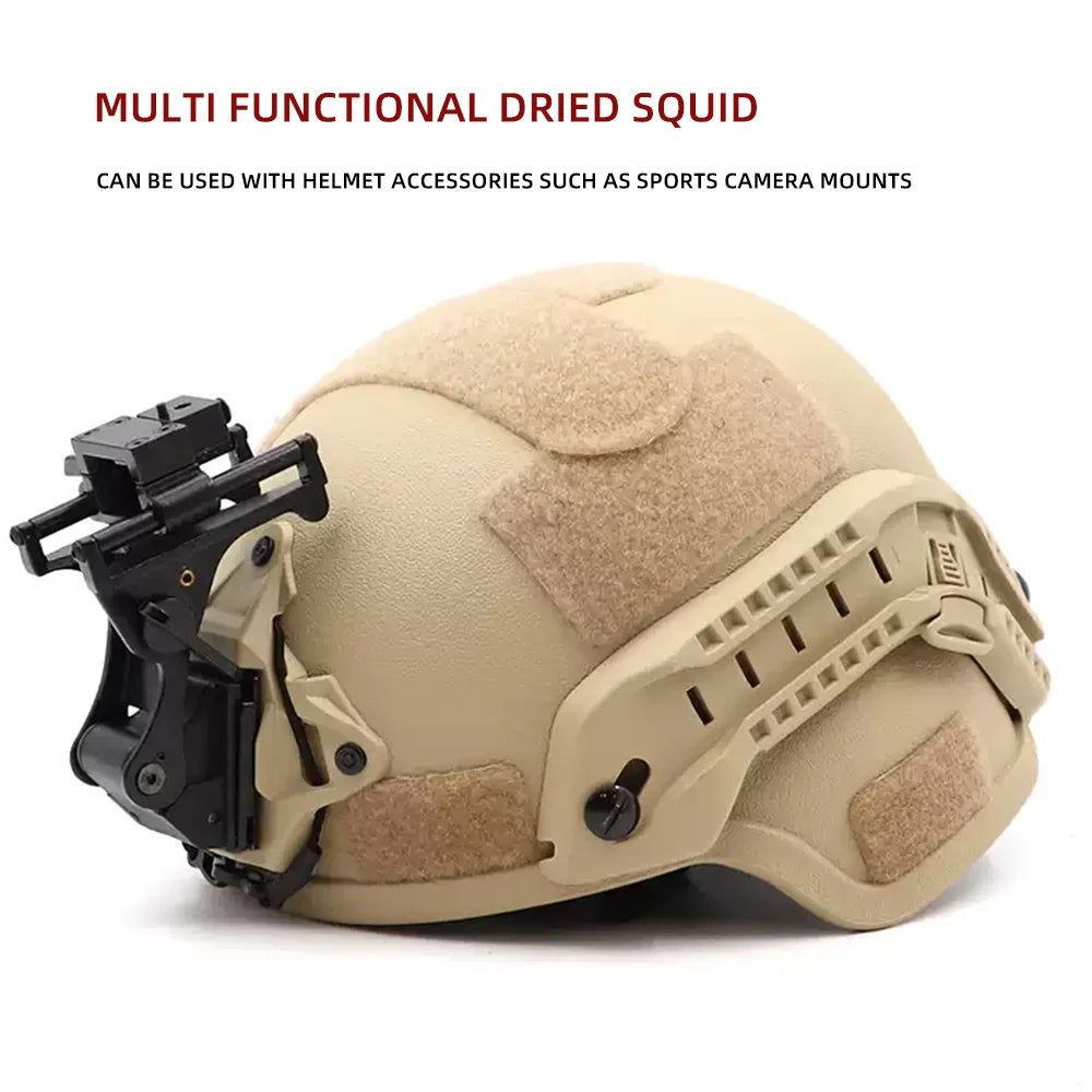 OPS Style Gen 3 Alloy Frame NVG Mount Bracket & Cuttlefish Rail - FAST/MICH Universal Tactical Helmet Accessory