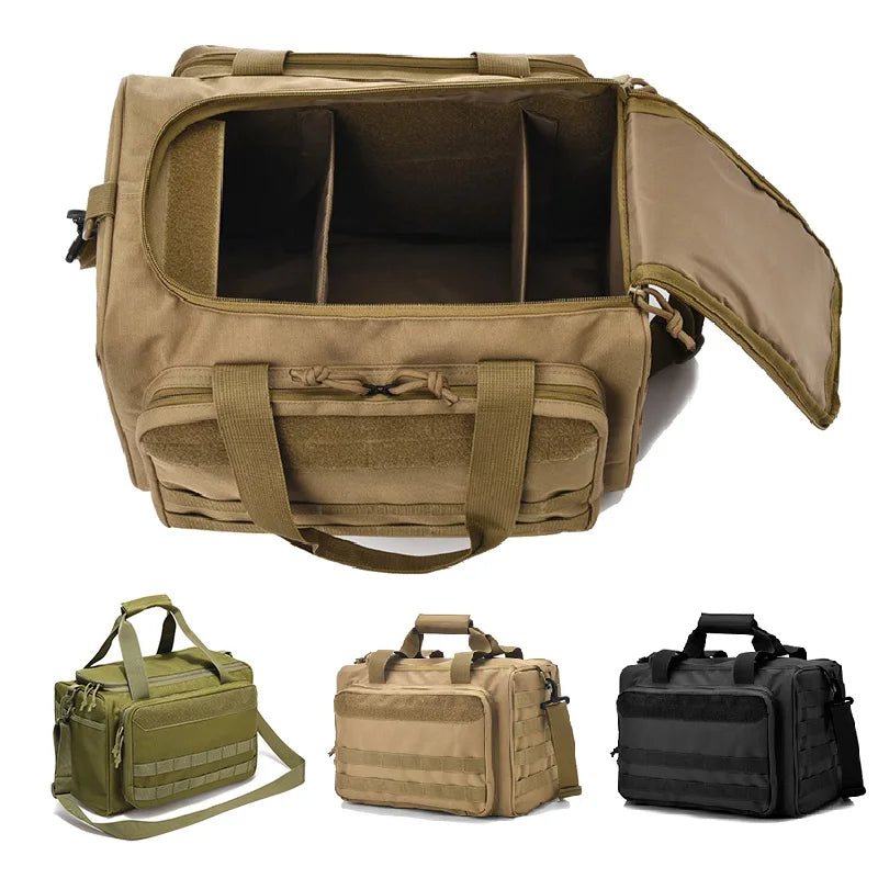 600D Waterproof Air Gun Shooting Storage Bag Tactical Range Sling Molle System Hunting Accessories Tool Bag