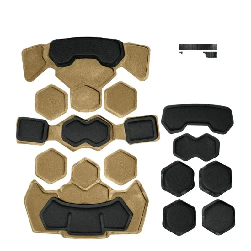 Tactical Helmet with EVA Lined Memory Foam Padding Compatible with FAST MICH Third and Fourth Generation Helmets for Sports