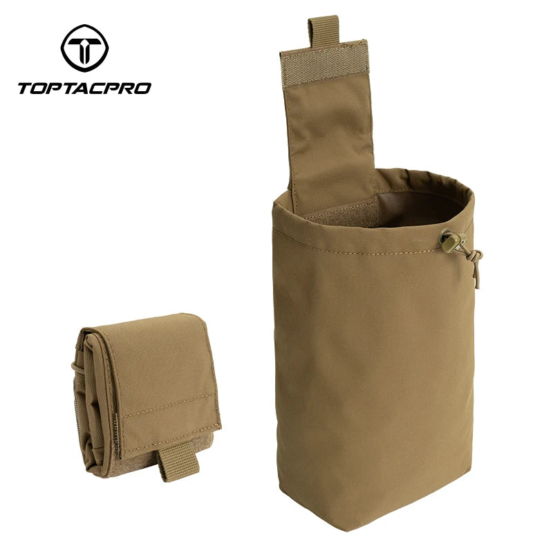 TOPTACPRO Tactical Mini Recycling Pouch EDC Dump Pouch Folding Small Waist Bag Belt Accessories 8534