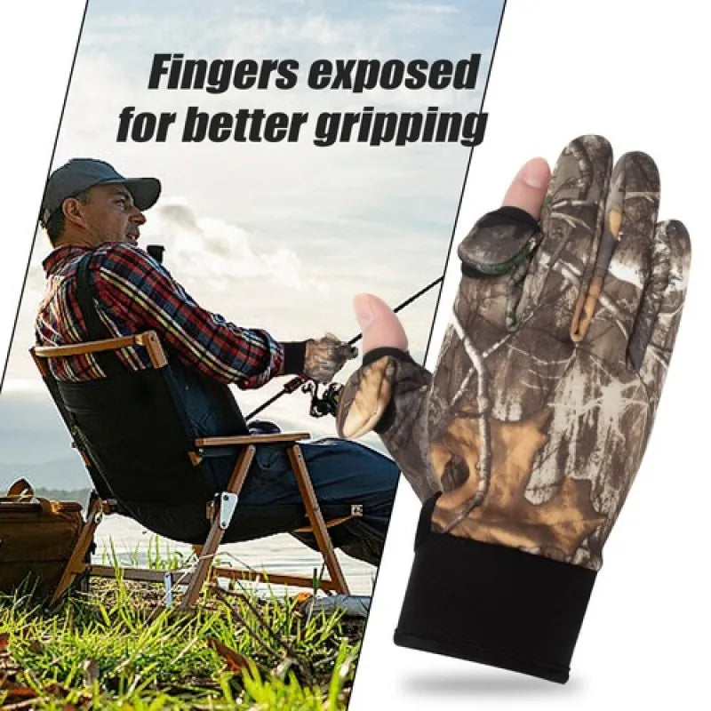 Autumn Winter Full Finger Hunting Gloves Touchscreen Anti-slip Protection Fishing Gloves Hunting Outdoor Sports Walking Gloves