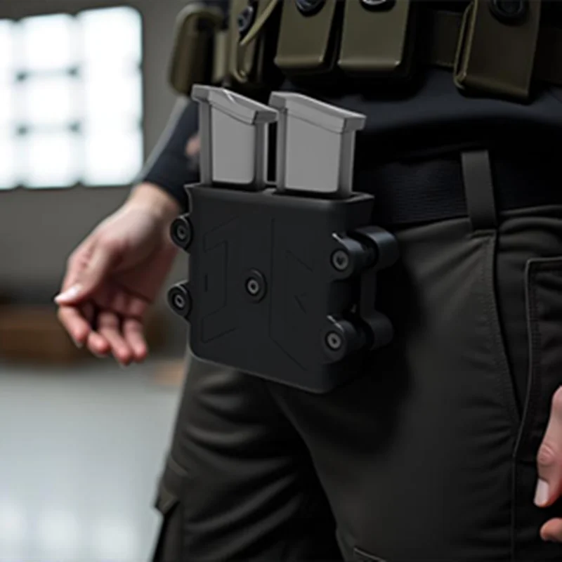 Universal Double Magazine Pouch for 9mm .380 ACP .357 10mm .40 .45 Double Stack Magazines Holster 14mm to 24mm