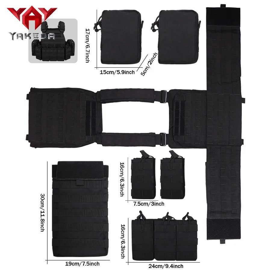 YAKEDA camouflage amphibious training vest, outdoor CS training vest