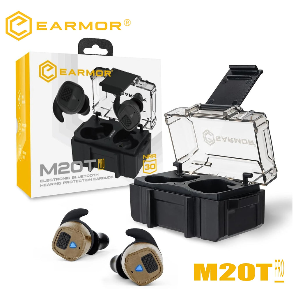 EARMOR M20T PRO Bluetooth Earbuds Outdoor Hunting Shooting Earbuds Tactical Headset Electronic Hearing Protection NRR30db