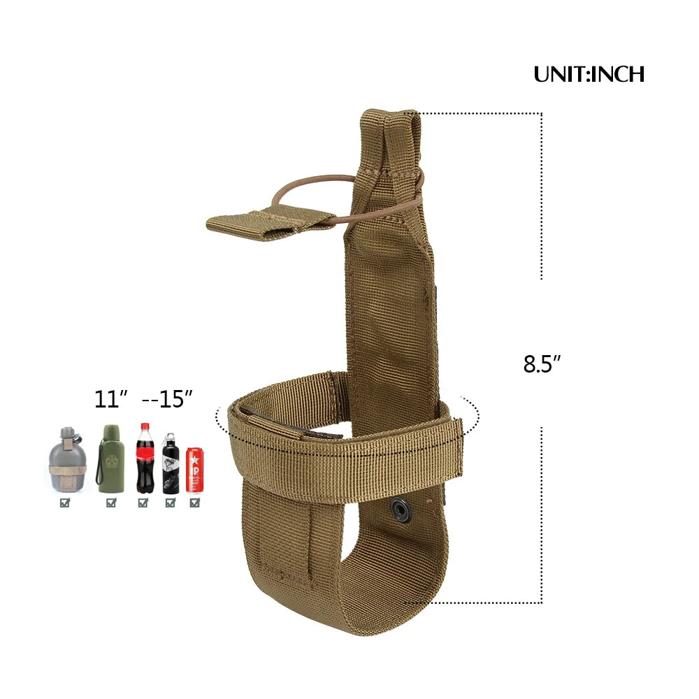 Tactical Molle Water Bottle Holder Bag Lightweight Bottle Holder Kettle Carrier Pouch Outdoor Hiking Camping Supplies