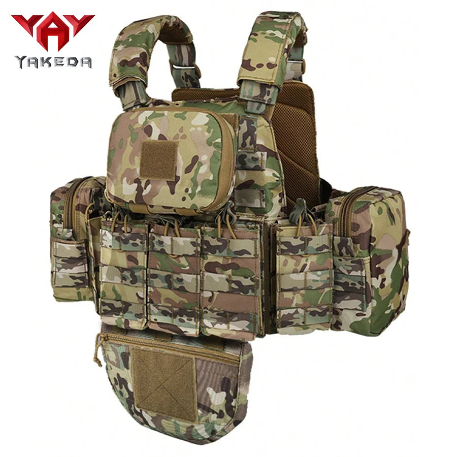 YAKEDA Five Piece Equipment Bag Training Vest, Detachable and Expandable, Waterproof, Wear-Resistant and Tear Resistant