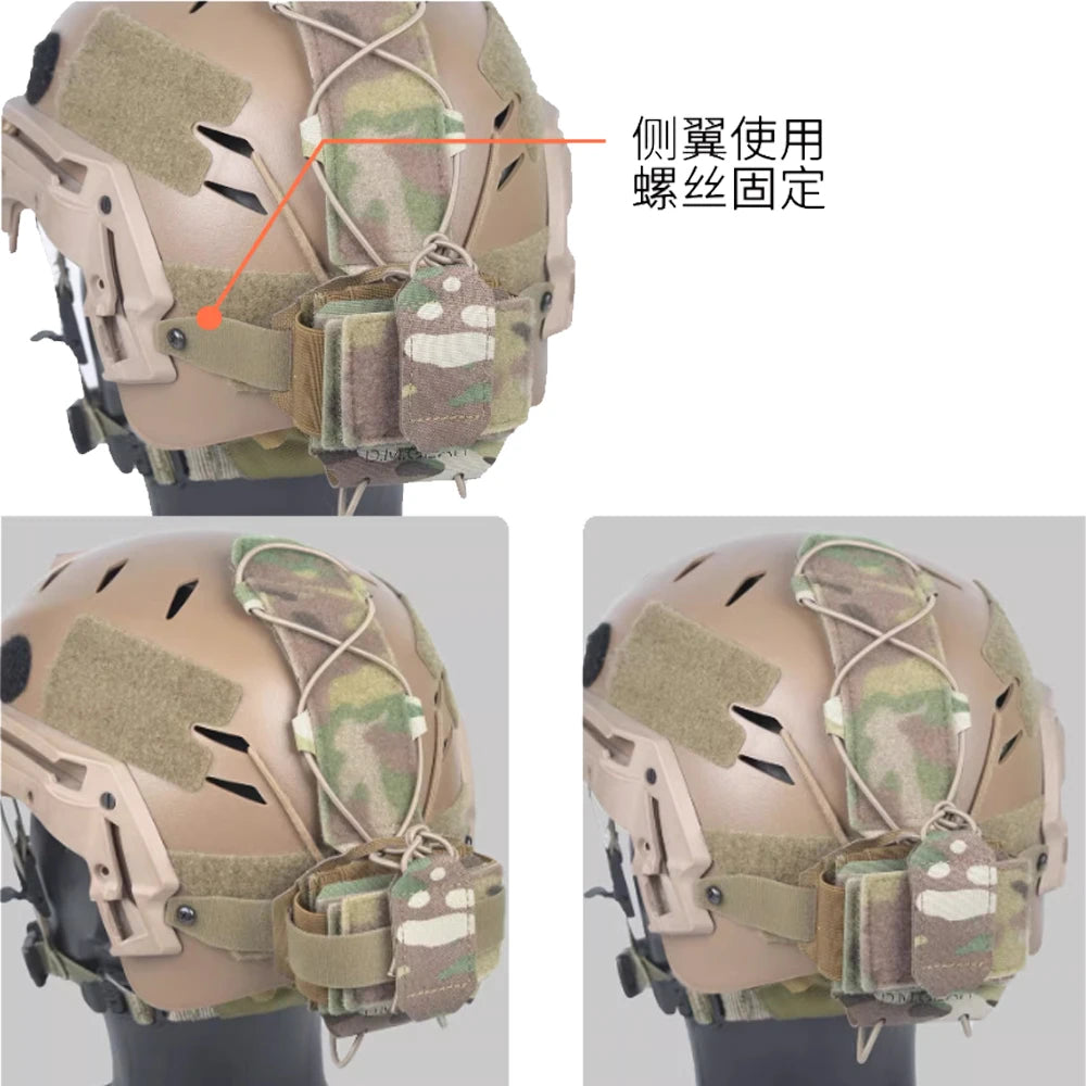Tactical Helmet Battery Pouch Counterweight Pouches Paintball Helmet Battery Storage Case Balance Weight Pack Bag with Hook&Loop