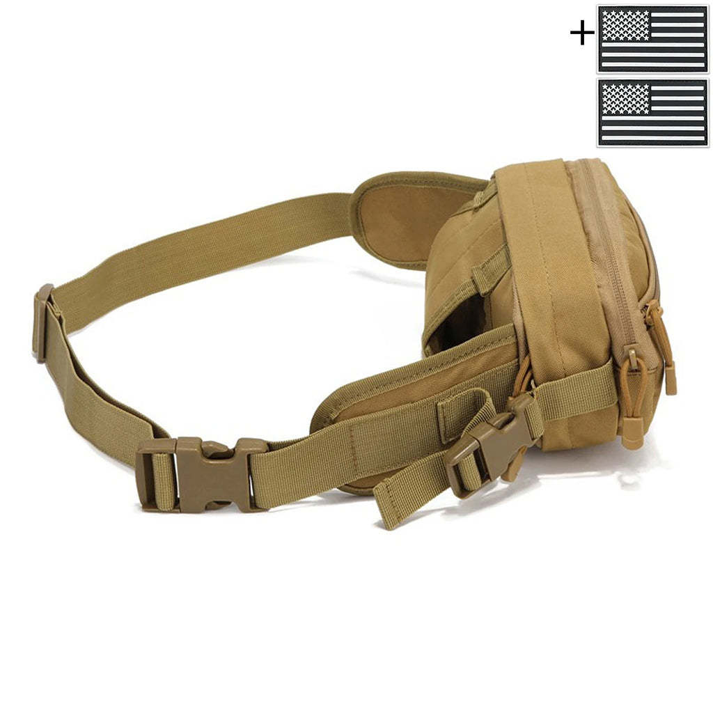 Multi functional hidden waist bag with high-strength plastic buckle for quick on/off and ample space with Magic Sticky
