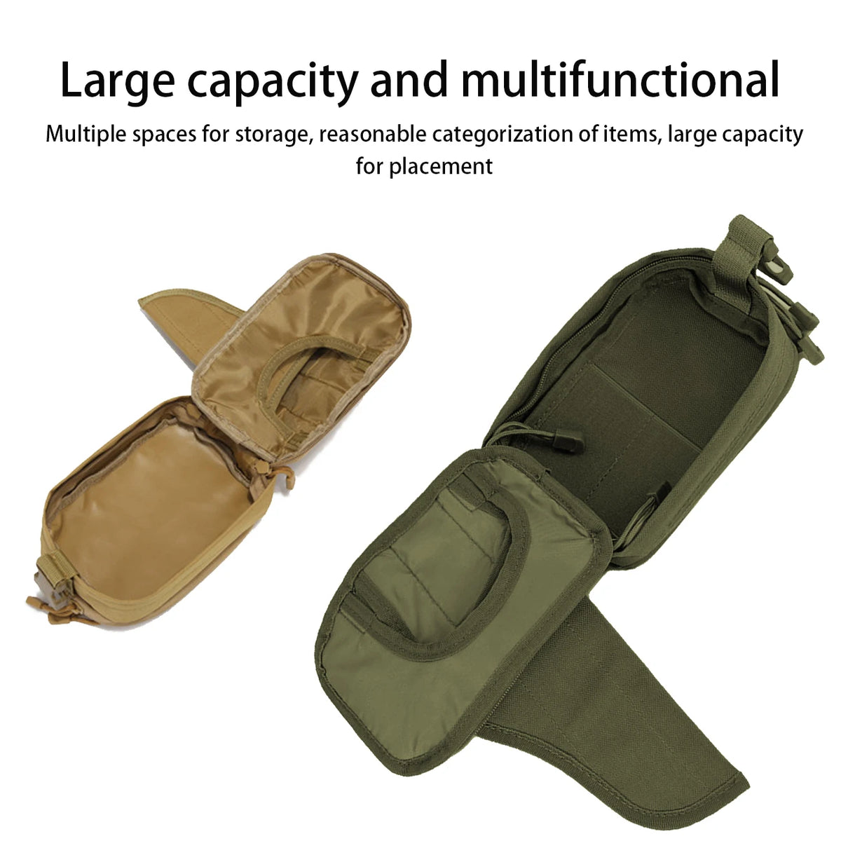 Multi functional hidden waist bag with high-strength plastic buckle for quick on/off and ample space with Magic Sticky