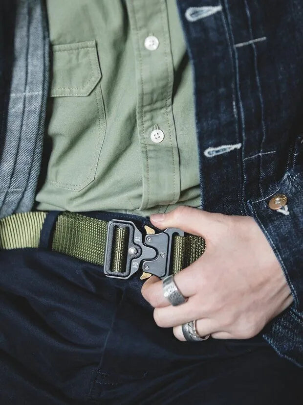 Alloy  Belt Quick Release Tactical Military Style Waistband Durable Breathable Adjustable Heavy Duty Work Outdoor Men's Women's