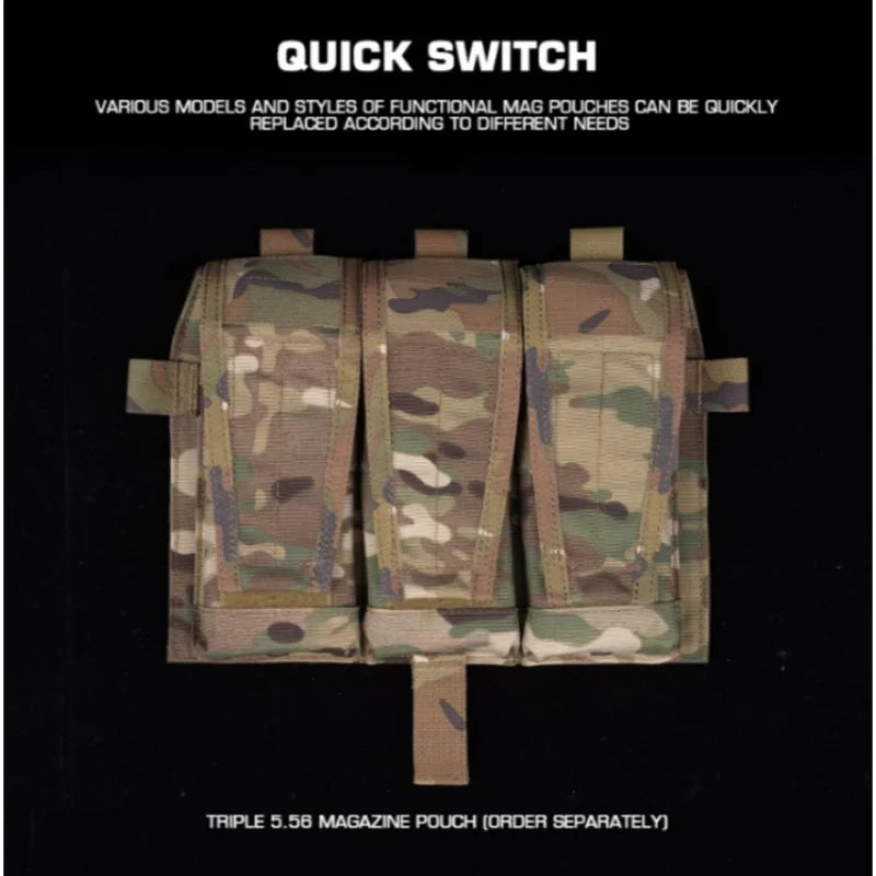 Tank top expansion panel CRYE front panel adapter accessory, convenient buckle design for easy replacement