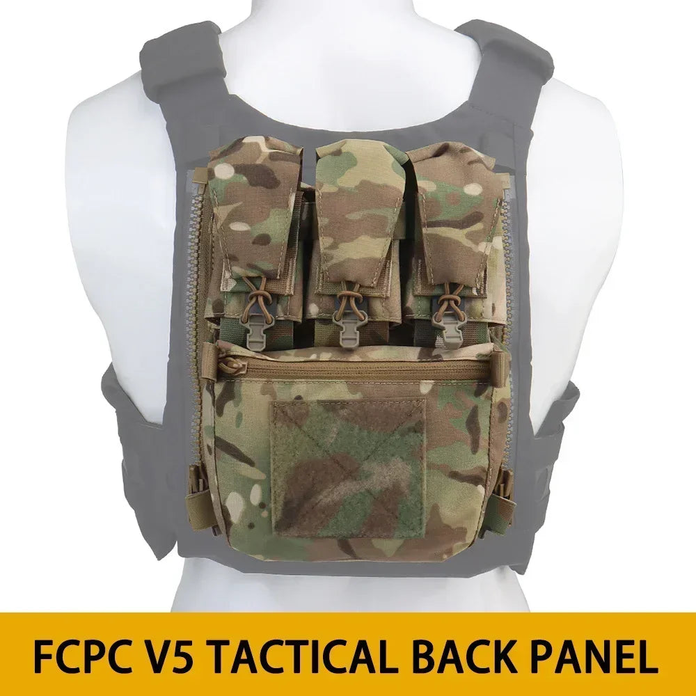 Tactical V5 FCPC Vest Backplate Supplement Sub-package Airsoft Triple Magazine Bags Hunting Vest Plate Carrier Accessories