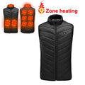 Electric Heated Hunting Vest Winter 9 Zones Smart Heated Jacket Outdoor Insulated Vest Thermal Warm Coat Camping No Battery Pack
