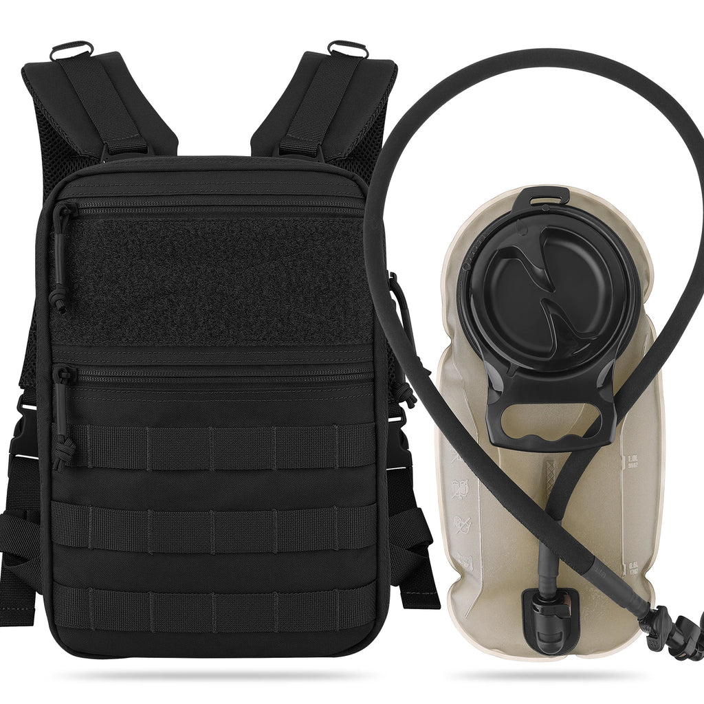 KRYDEX 500D Tactical 50 oz Hydration Backpack Pouch Modular 1.5L Water Bladder Bag Pack Hunting Outdoor Hiking Accessories